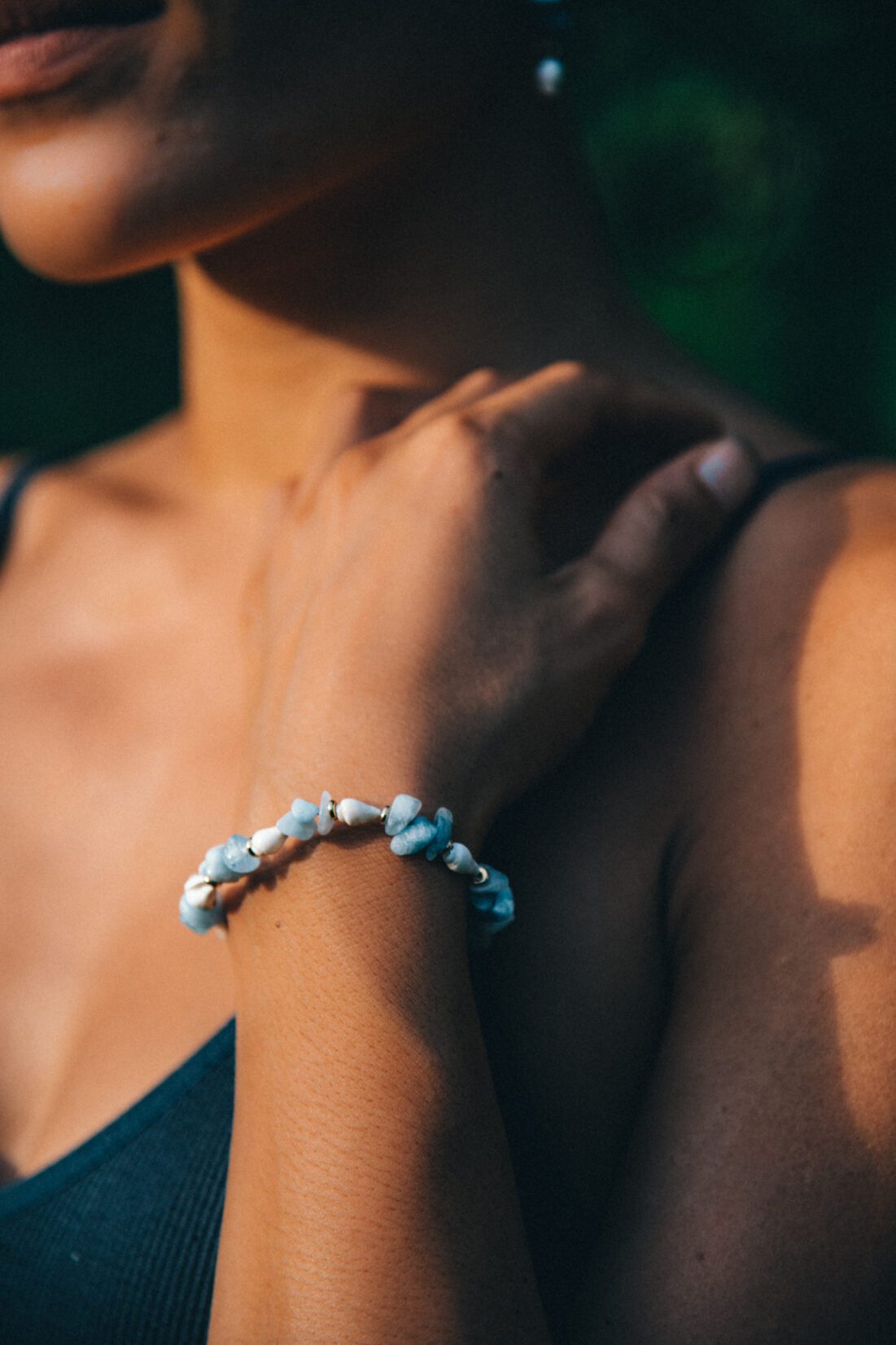 bracelet coquillage pierre naturelle