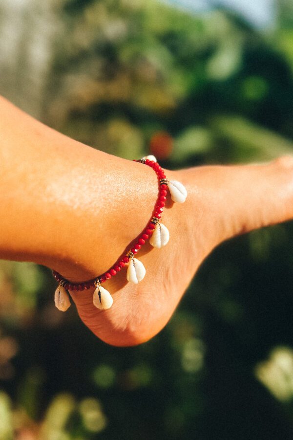 bracelet cheville siren RED WINE